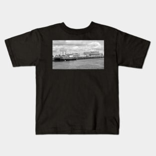 Catamaran moored up in Great Yarmouth docks, Norfolk Kids T-Shirt